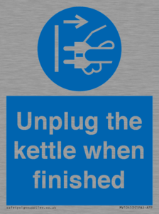 Unplug the kettle when finished